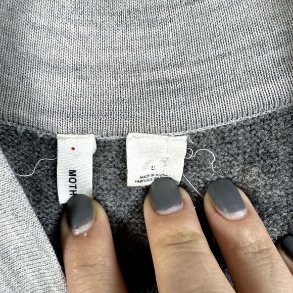 Moth Antropologie Sweater Women's Small Gray Two Tone Wool Alpaca Blend - Picture 3 of 7